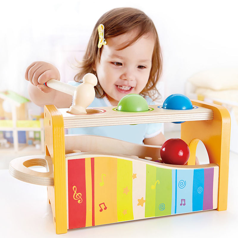 Hape Rotating Music Box - Wooden Musical Toy for Ages 0+, 40 x 40 cm